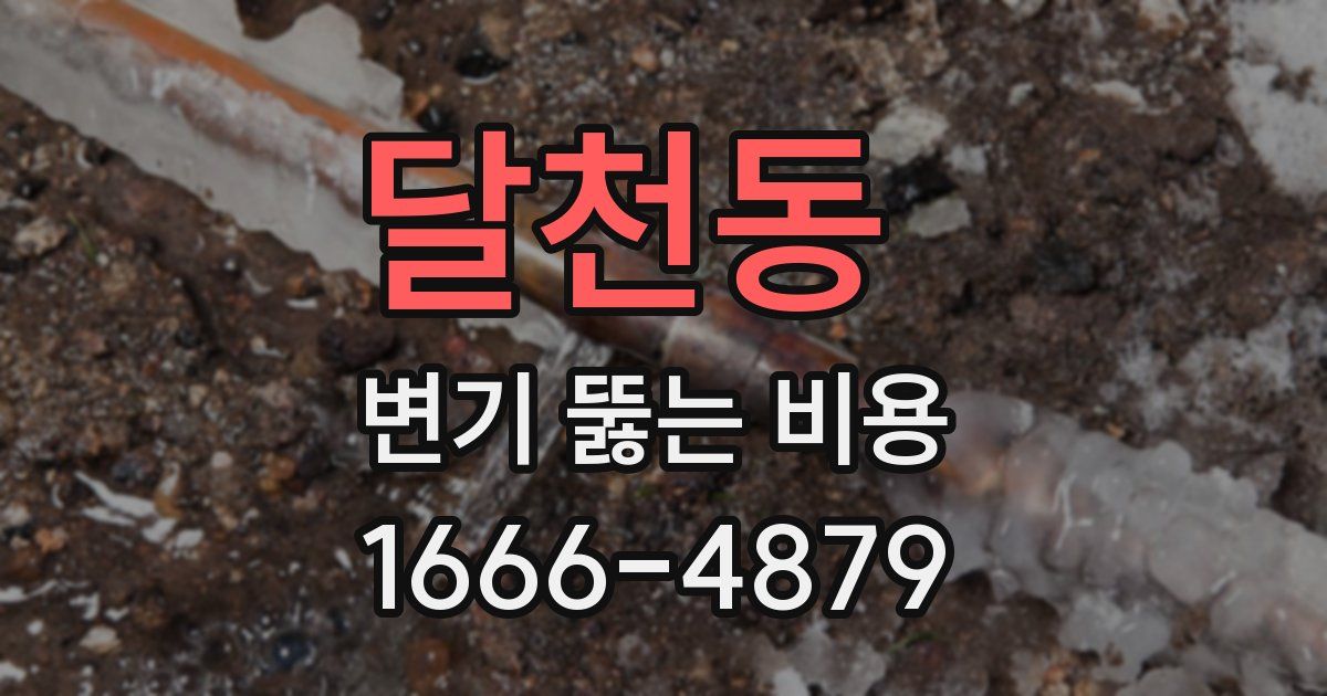 달천동 변기 뚫는 비용