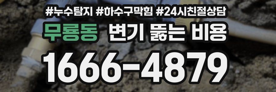 무룡동 변기 뚫는 비용