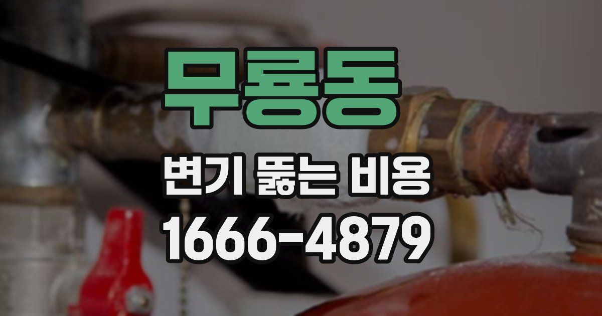 무룡동 변기 뚫는 비용