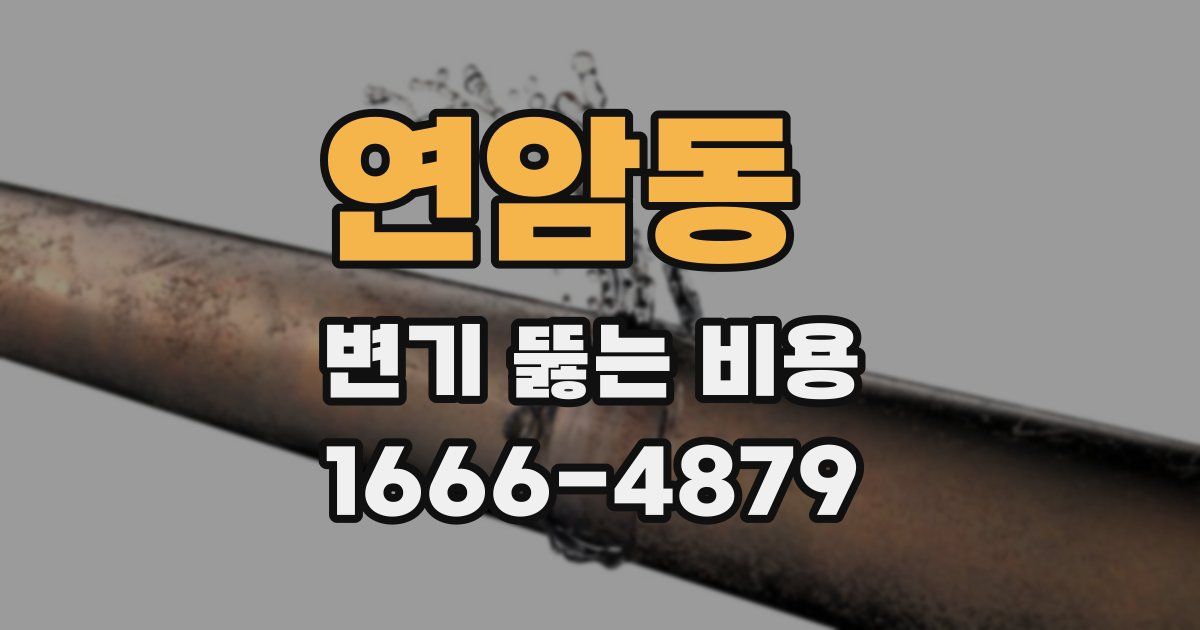 연암동 변기 뚫는 비용
