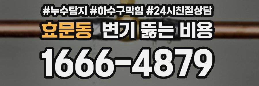 효문동 변기 뚫는 비용