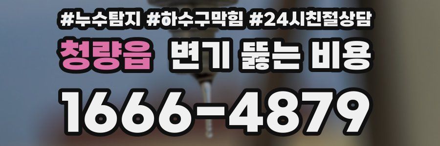 청량읍 변기 뚫는 비용