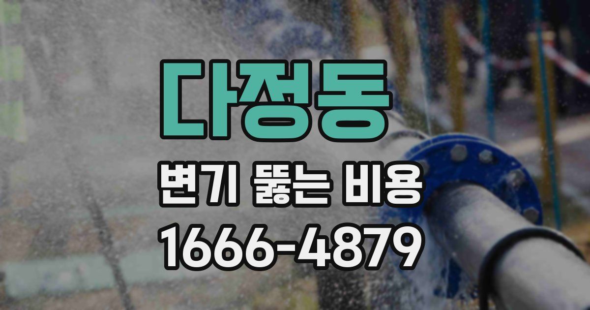 다정동 변기 뚫는 비용