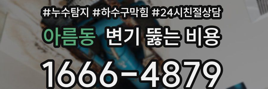 아름동 변기 뚫는 비용