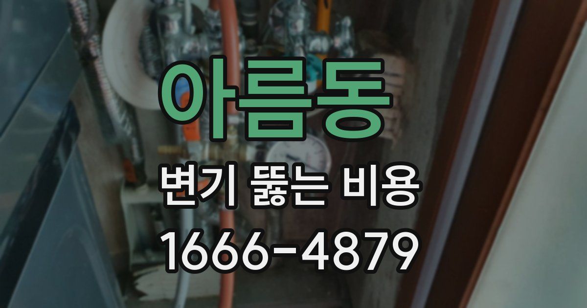 아름동 변기 뚫는 비용