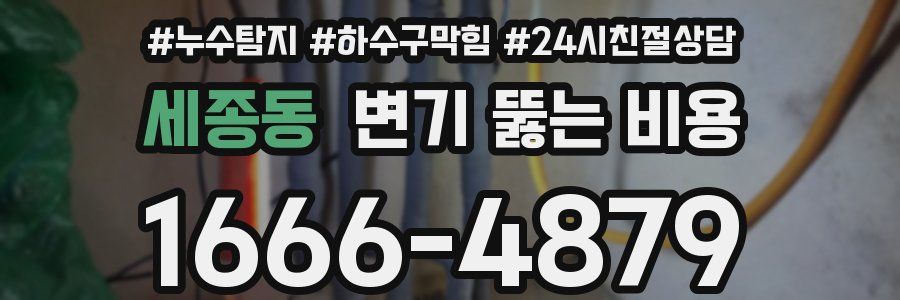 세종동 변기 뚫는 비용