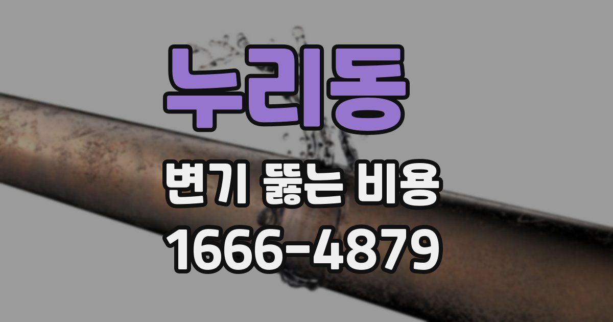 누리동 변기 뚫는 비용