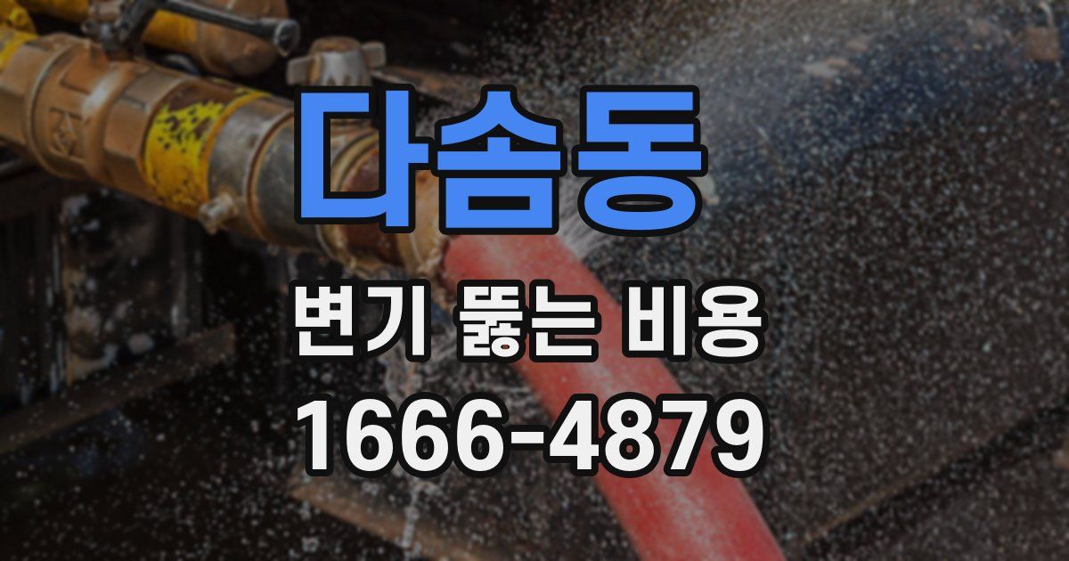 다솜동 변기 뚫는 비용