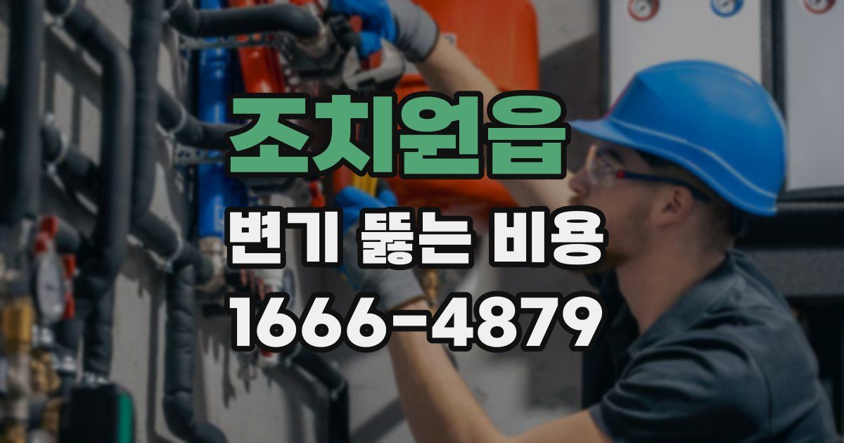 조치원읍 변기 뚫는 비용