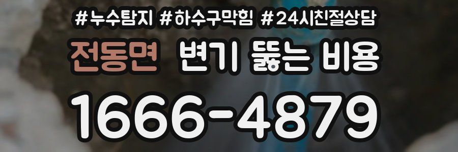 전동면 변기 뚫는 비용