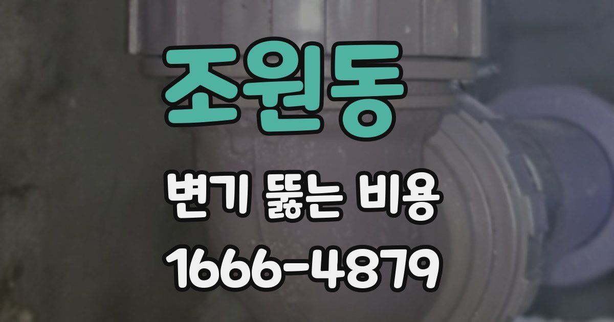 조원동 변기 뚫는 비용