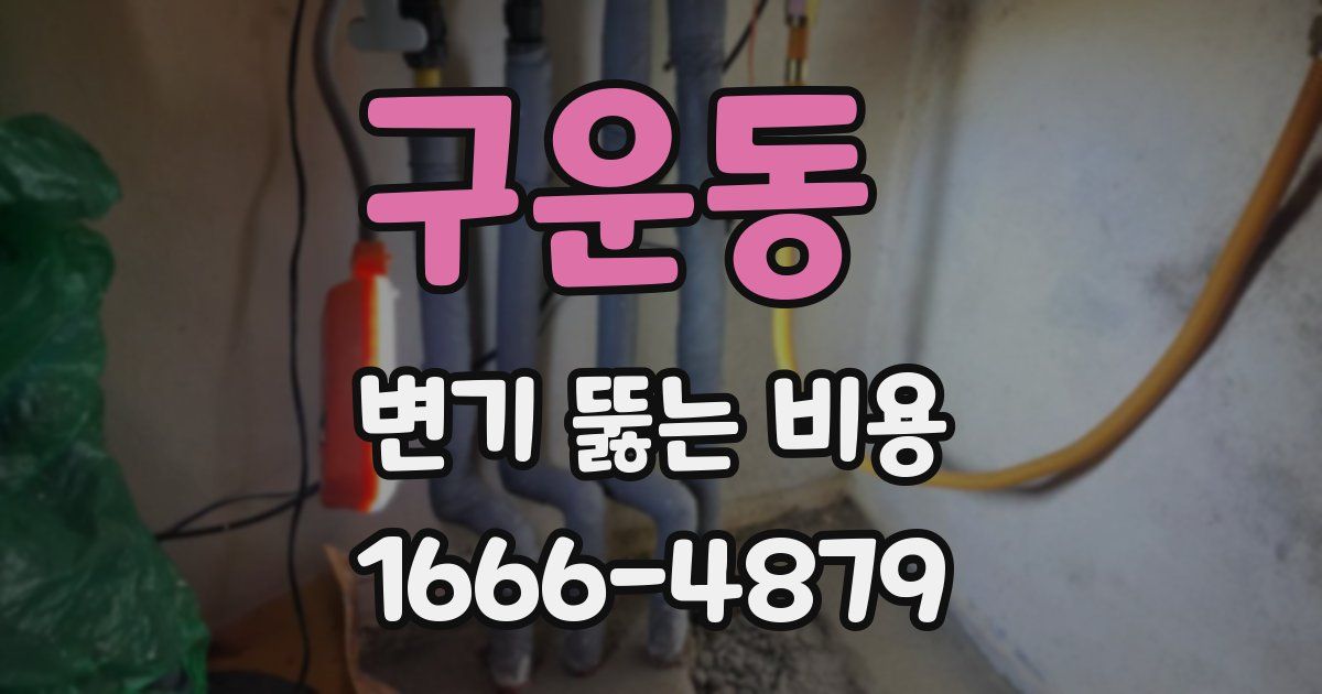 구운동 변기 뚫는 비용