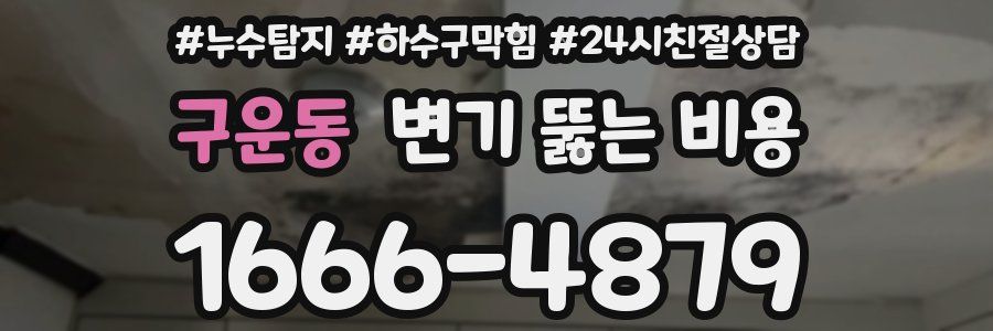 구운동 변기 뚫는 비용