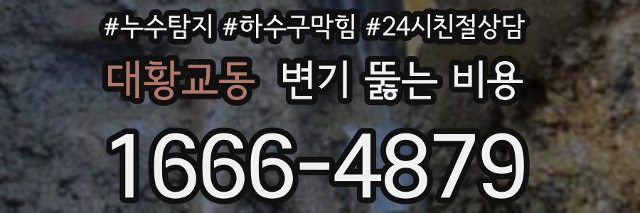 대황교동 변기 뚫는 비용
