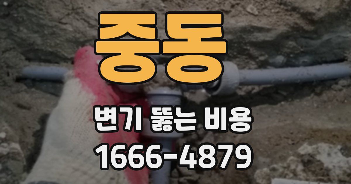 중동 변기 뚫는 비용