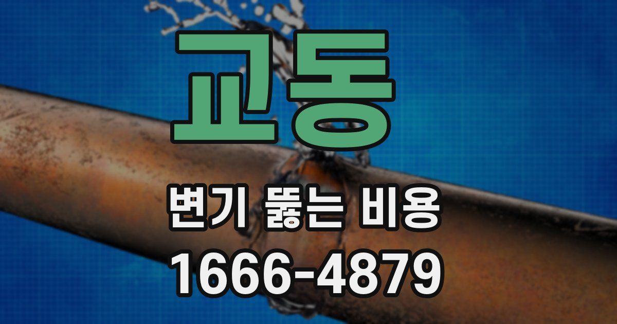 교동 변기 뚫는 비용