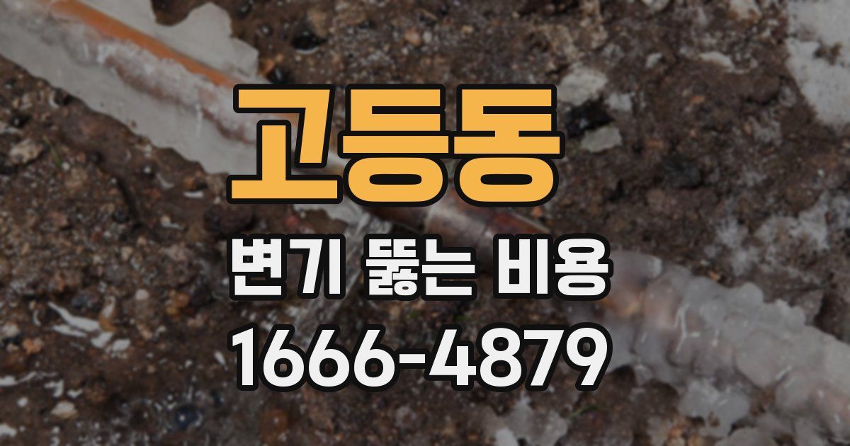 고등동 변기 뚫는 비용
