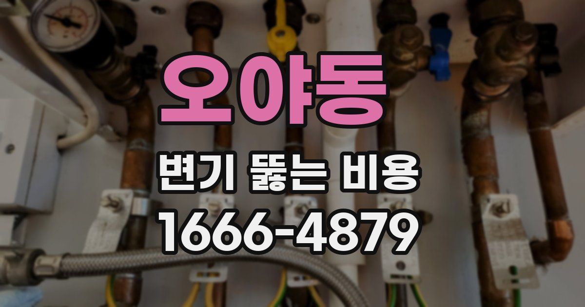 오야동 변기 뚫는 비용