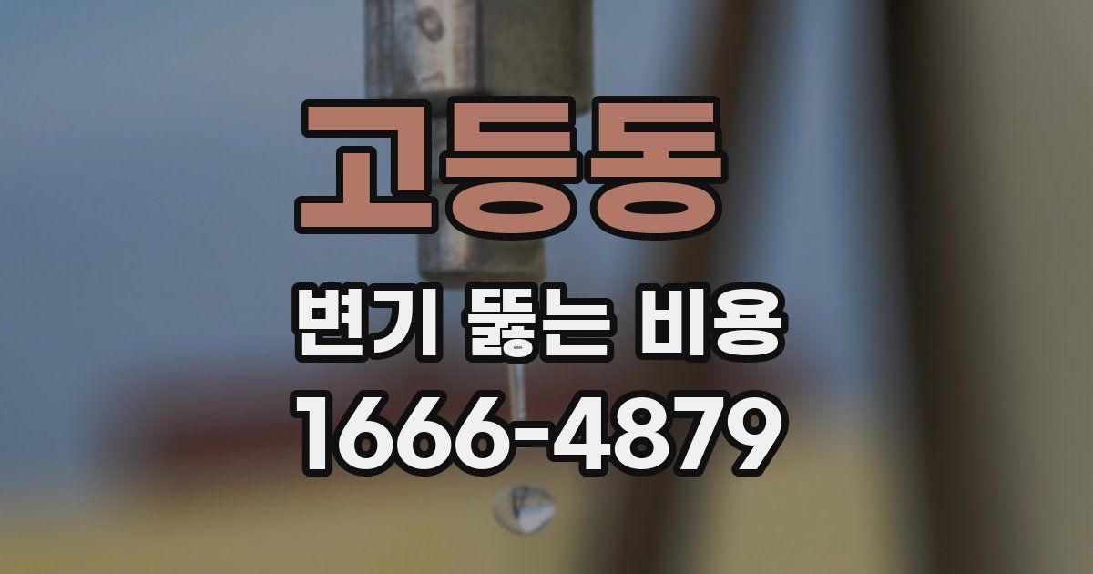 고등동 변기 뚫는 비용