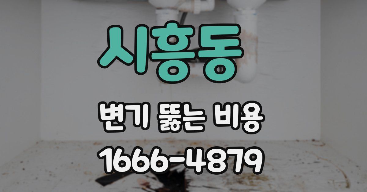 시흥동 변기 뚫는 비용