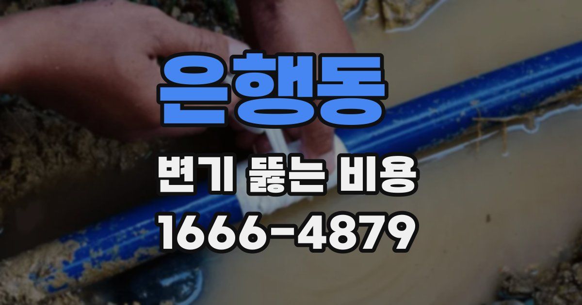 은행동 변기 뚫는 비용