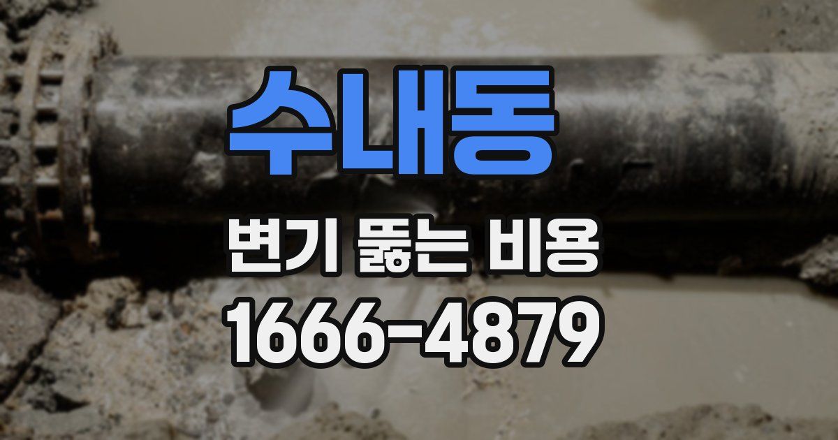 수내동 변기 뚫는 비용