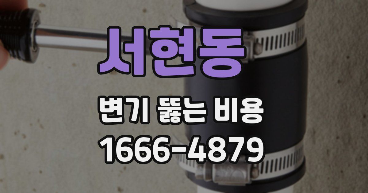 서현동 변기 뚫는 비용