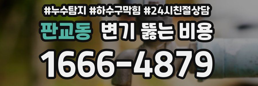 판교동 변기 뚫는 비용