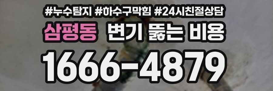 삼평동 변기 뚫는 비용