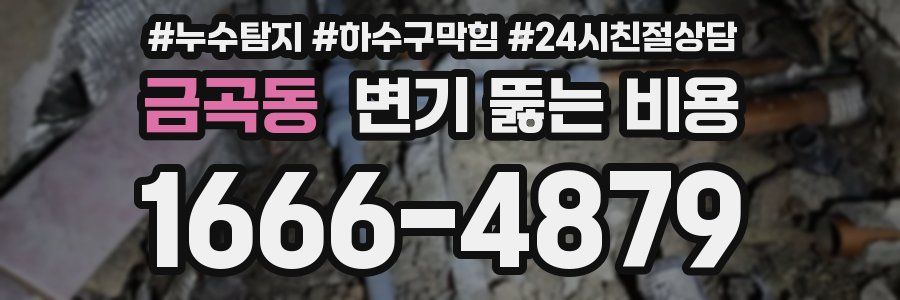 금곡동 변기 뚫는 비용