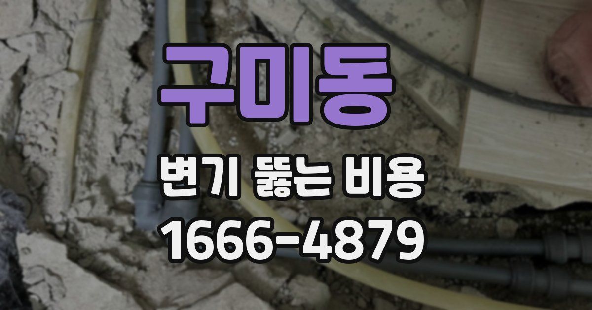 구미동 변기 뚫는 비용