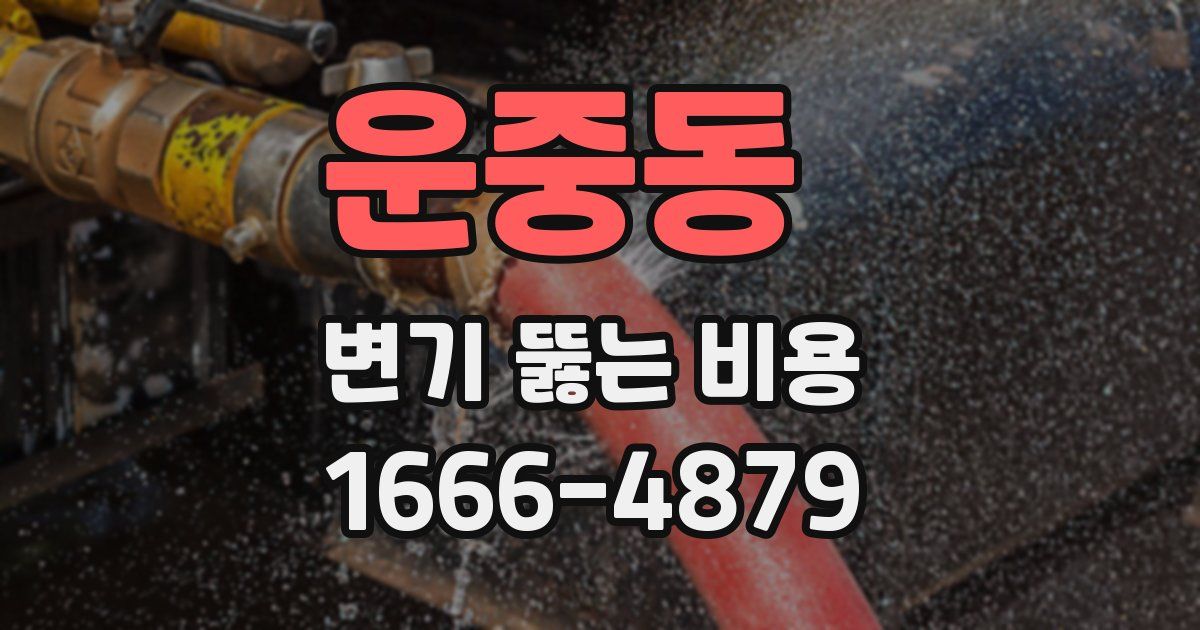 운중동 변기 뚫는 비용