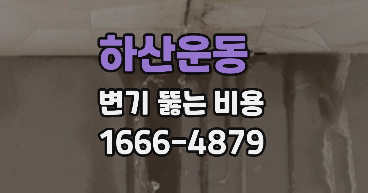 하산운동 변기 뚫는 비용