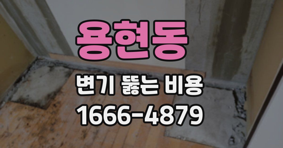 용현동 변기 뚫는 비용