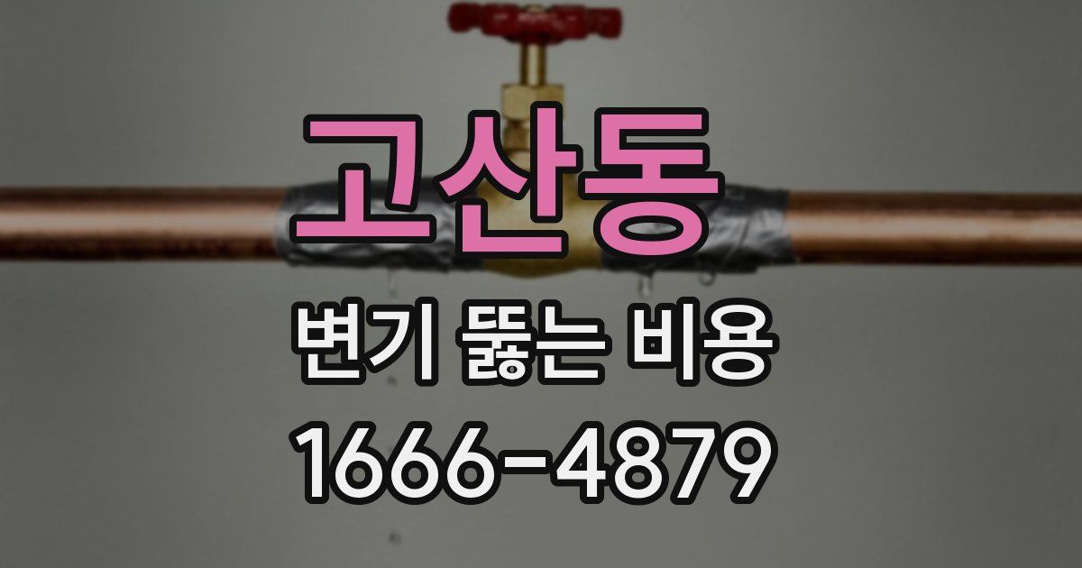 고산동 변기 뚫는 비용