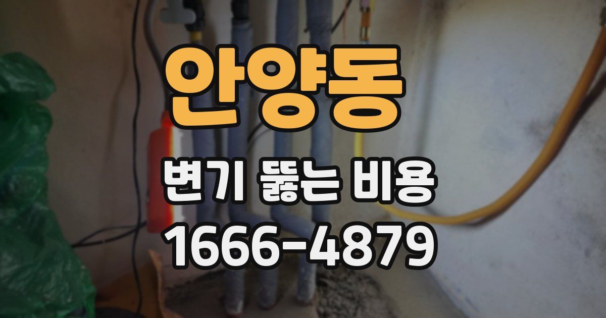 안양동 변기 뚫는 비용