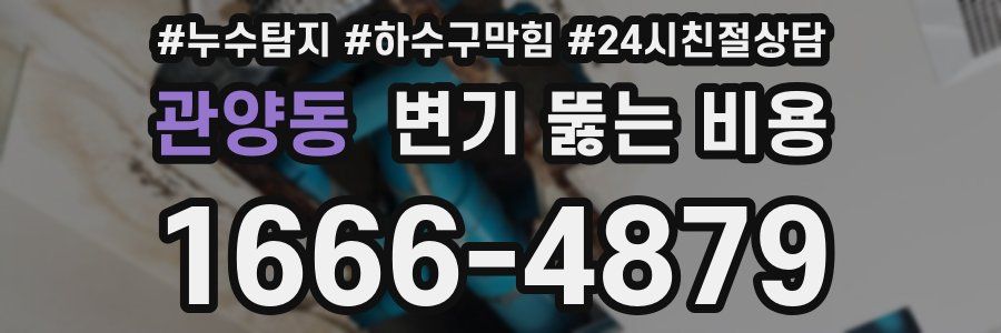 관양동 변기 뚫는 비용