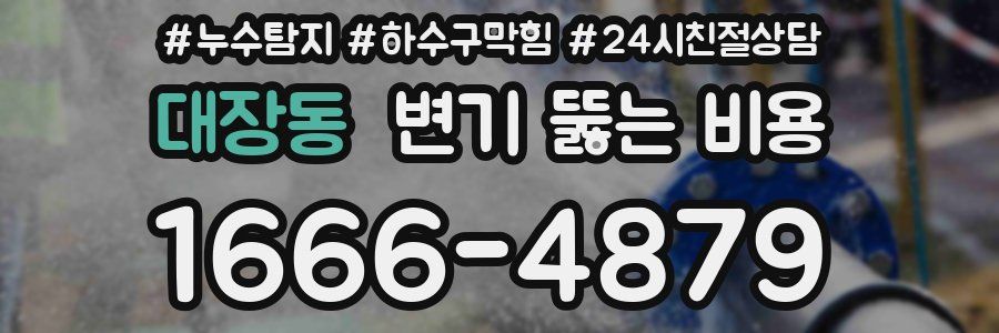 대장동 변기 뚫는 비용