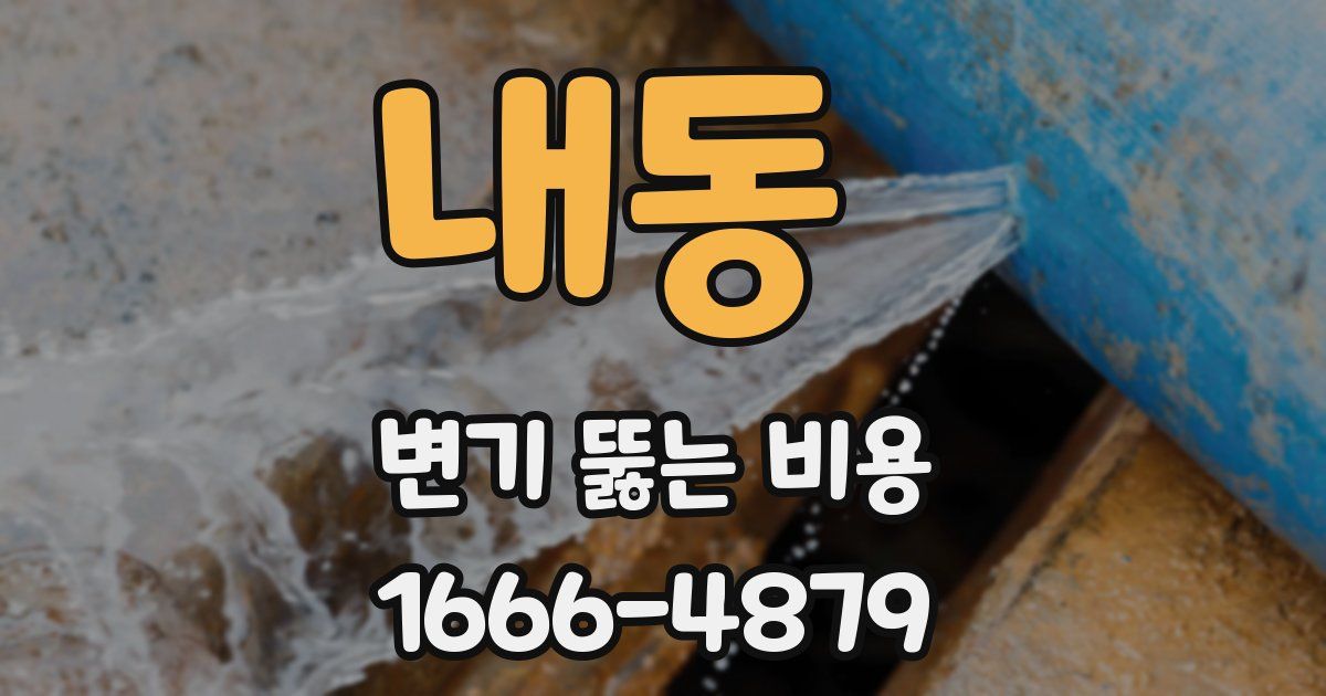 내동 변기 뚫는 비용