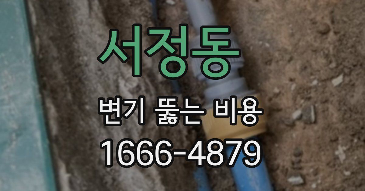 서정동 변기 뚫는 비용