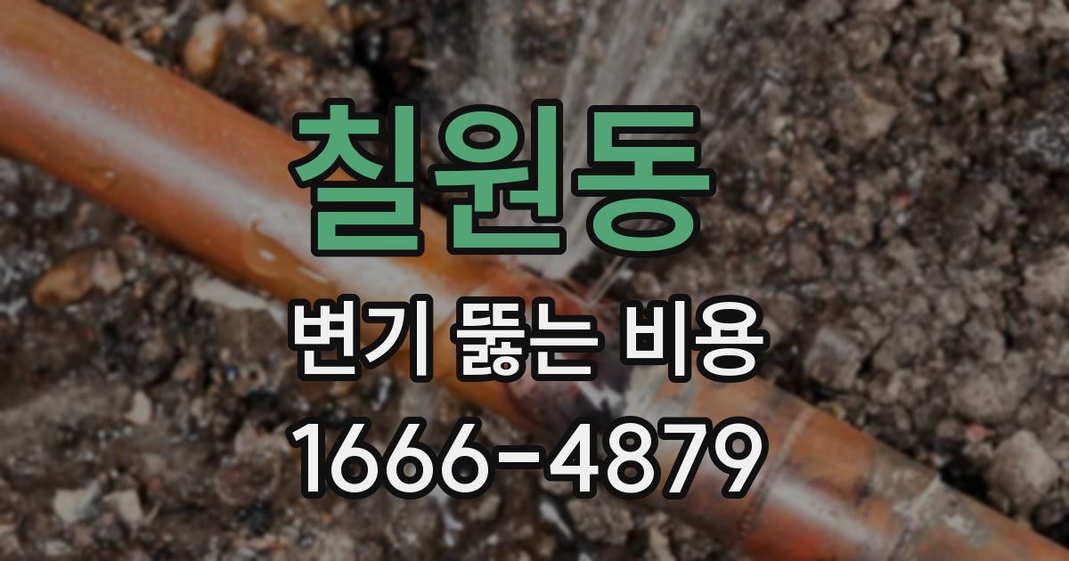 칠원동 변기 뚫는 비용