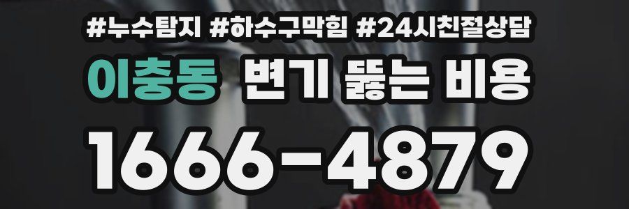 이충동 변기 뚫는 비용