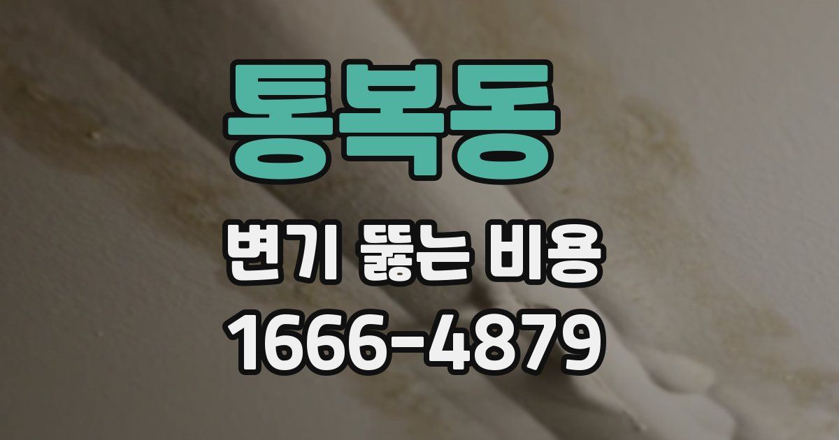 통복동 변기 뚫는 비용