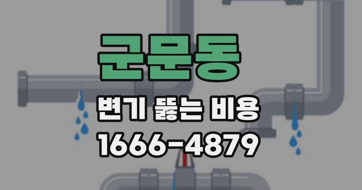 군문동 변기 뚫는 비용