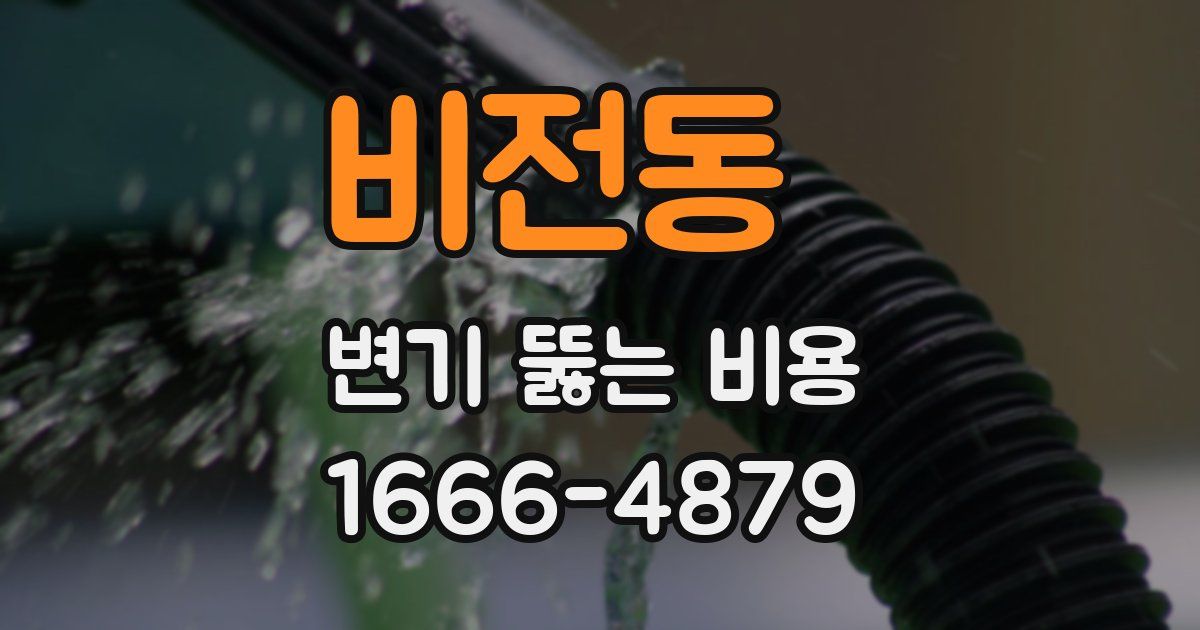 비전동 변기 뚫는 비용