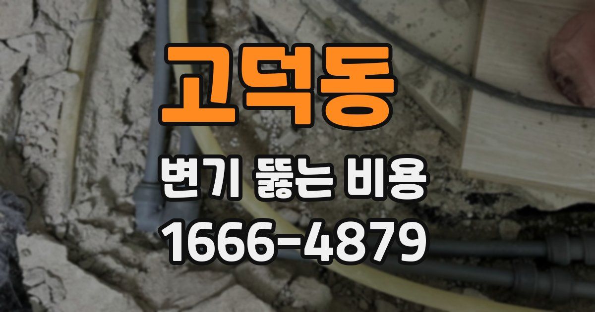 고덕동 변기 뚫는 비용