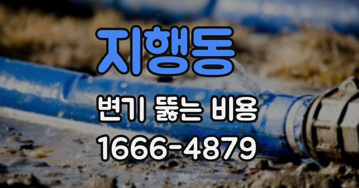 지행동 변기 뚫는 비용