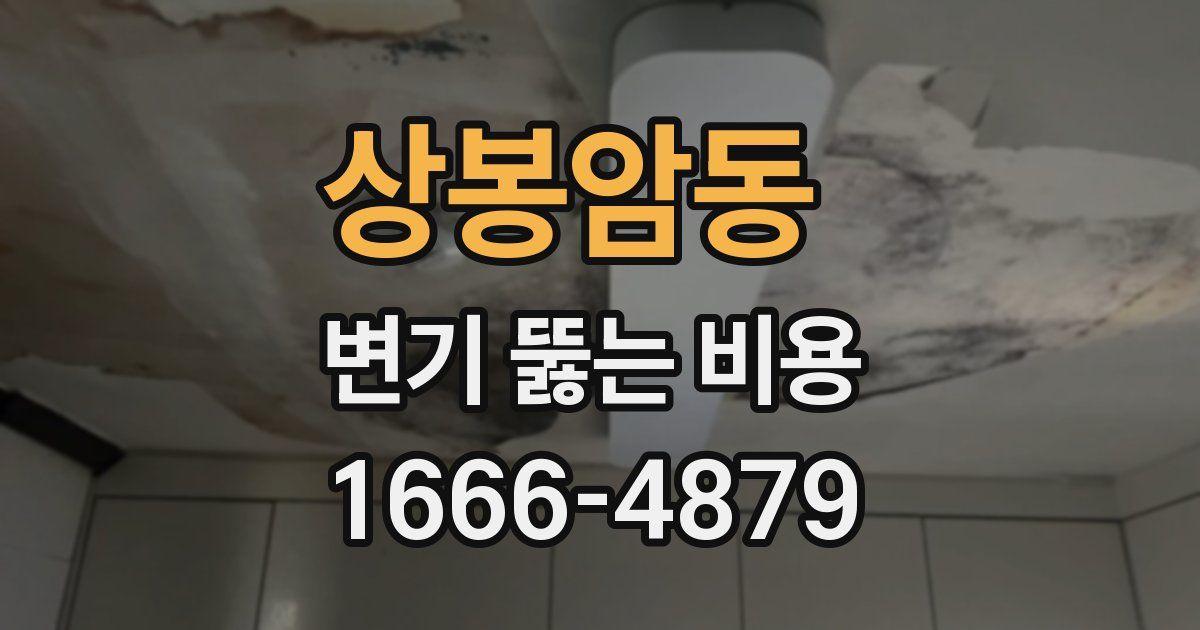 상봉암동 변기 뚫는 비용