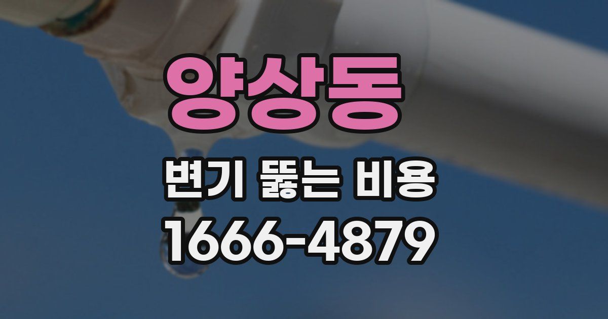 양상동 변기 뚫는 비용