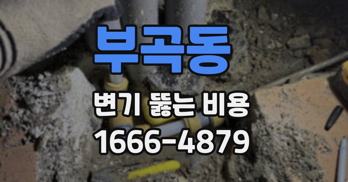 부곡동 변기 뚫는 비용